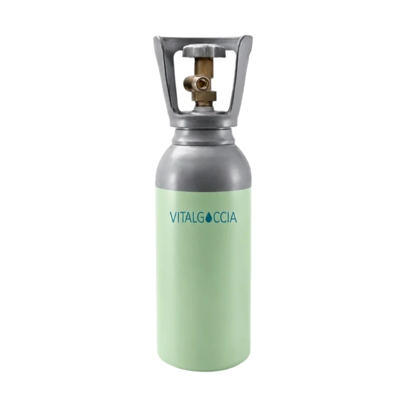 Bombola Co2 in acciaio ricaricabile 2Kg con valvola residuale