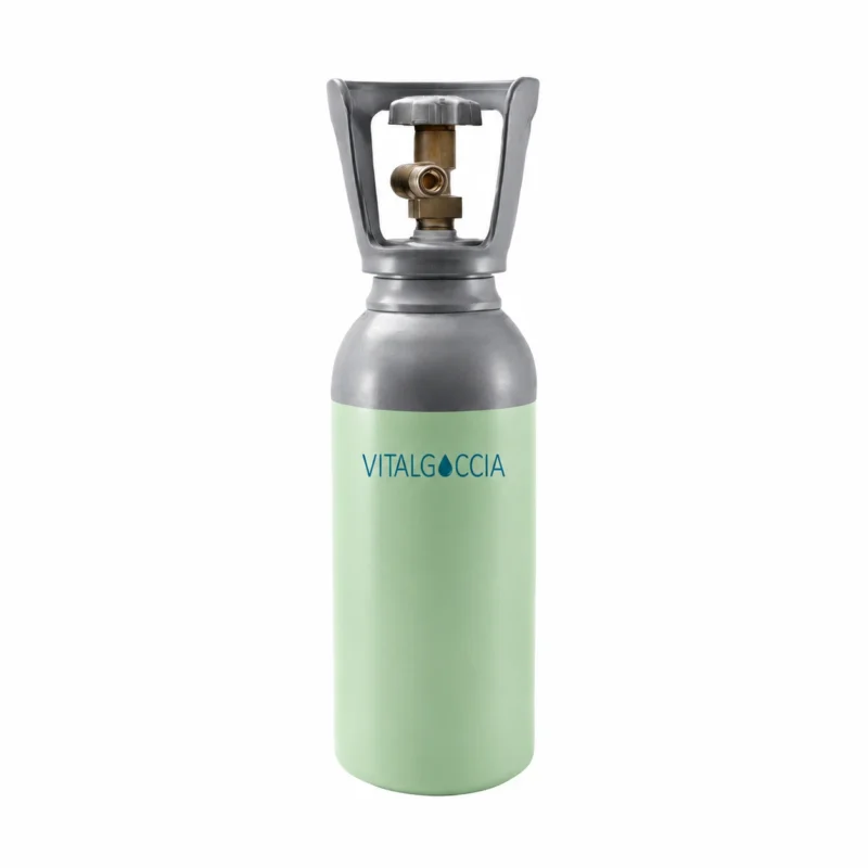 Bombola Co2 in acciaio ricaricabile 2Kg con valvola residuale