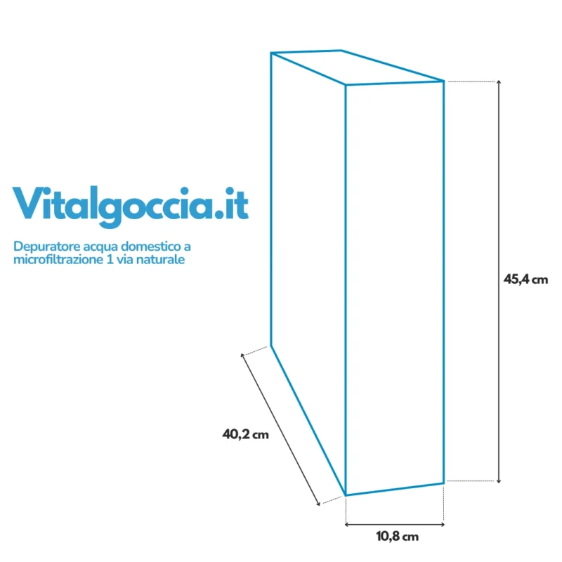 dimensioni depuratore acqua domestico a microfiltrazione 1 via naturale