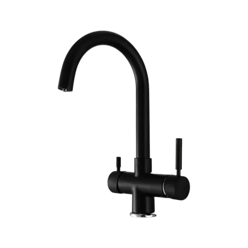 Rubinetto Vexia per depuratore acqua 4 vie sostitutivo Nero opaco
