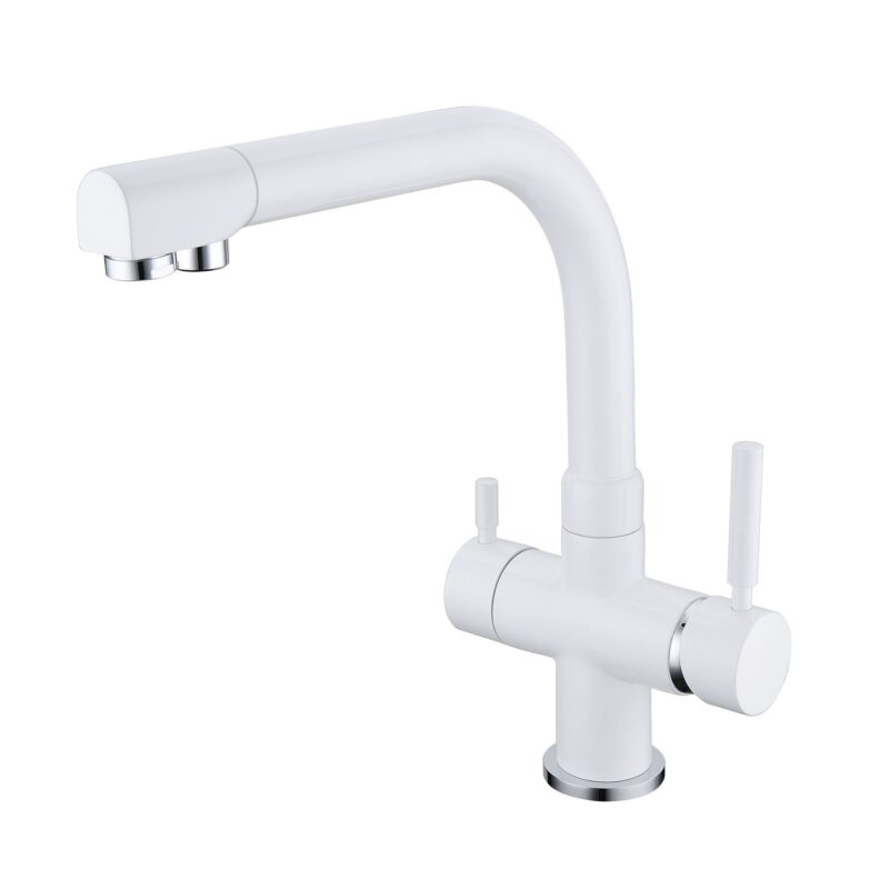 Rubinetto Arvon per depuratore acqua 4 vie sostitutivo Bianco