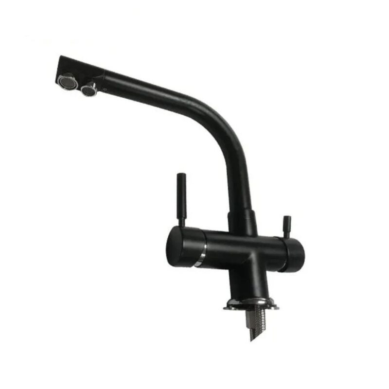 rubinetto arvon per depuratore acqua 4 vie sostitutivo nero opaco 10004007 neop