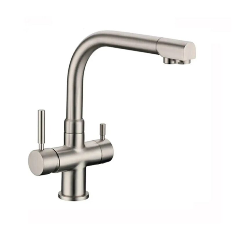 rubinetto arvon per depuratore acqua 4 vie sostitutivo nickel spazzolato 10004007 ns