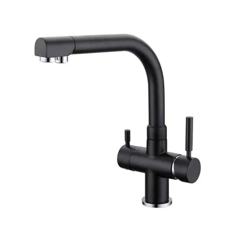 rubinetto mirea per depuratore acqua 3 vie nero opaco sostitutivo 10003023 ne