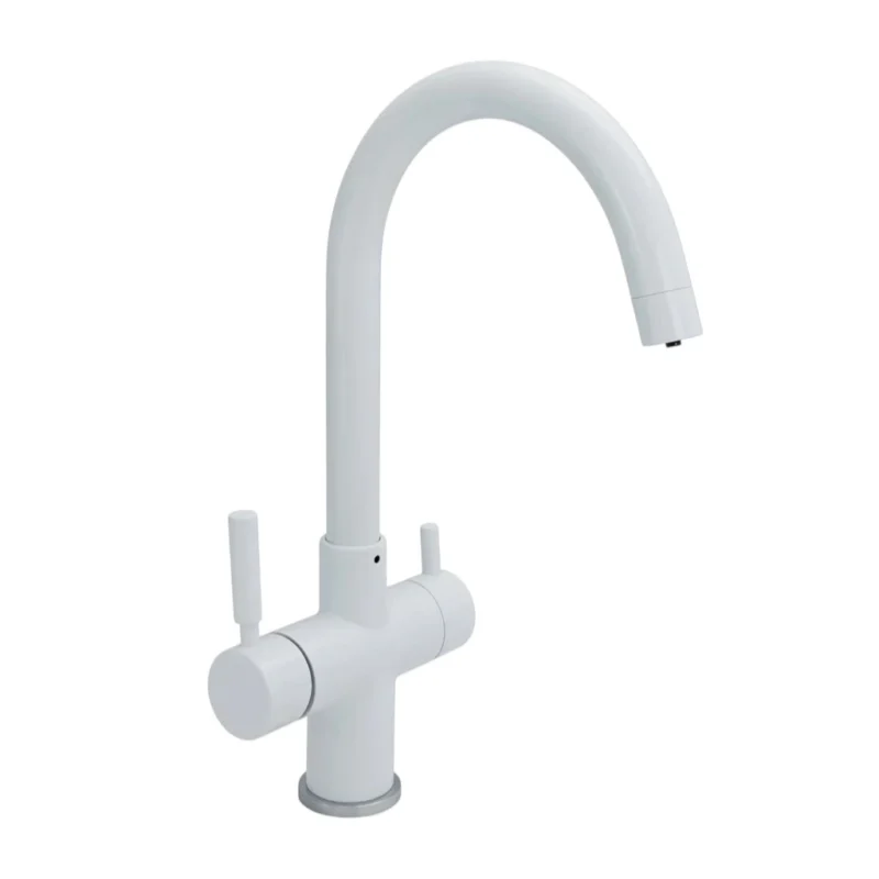 Rubinetto Tiron per depuratore acqua 5 vie sostitutivo Bianco