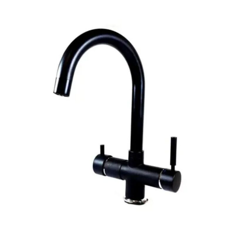 rubinetto tiron per depuratore acqua 5 vie sostitutivo nero opaco 10005015 neop