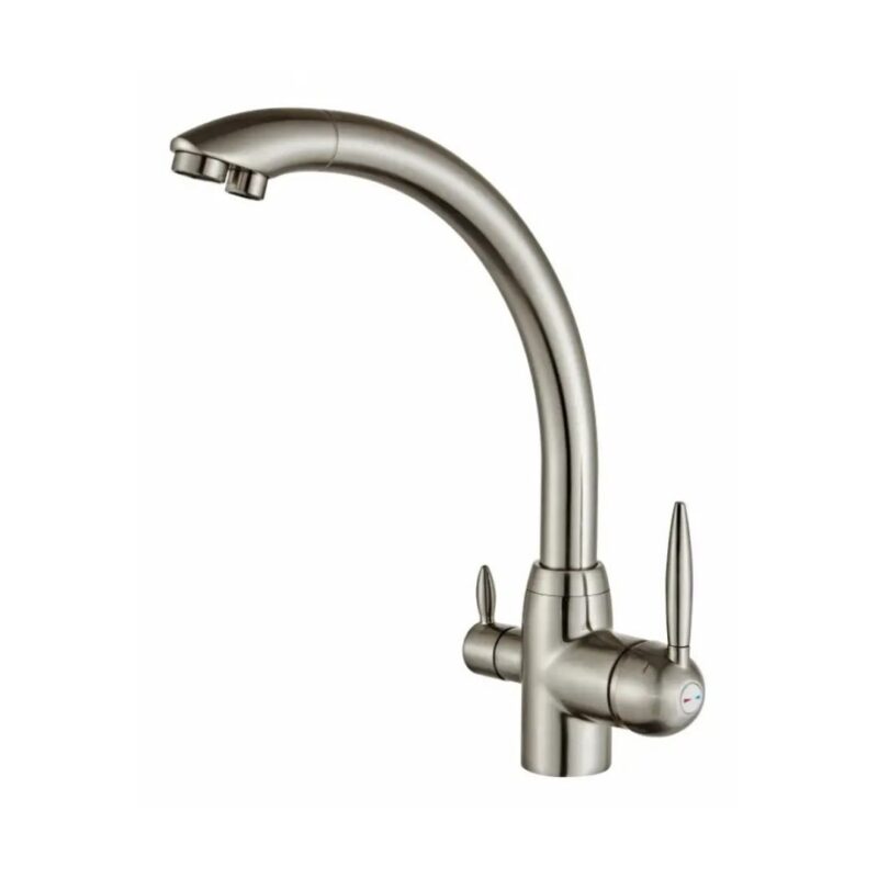rubinetto zoryn per depuratore acqua 3 vie sostitutivo nickel spazzolato 10003024 ns