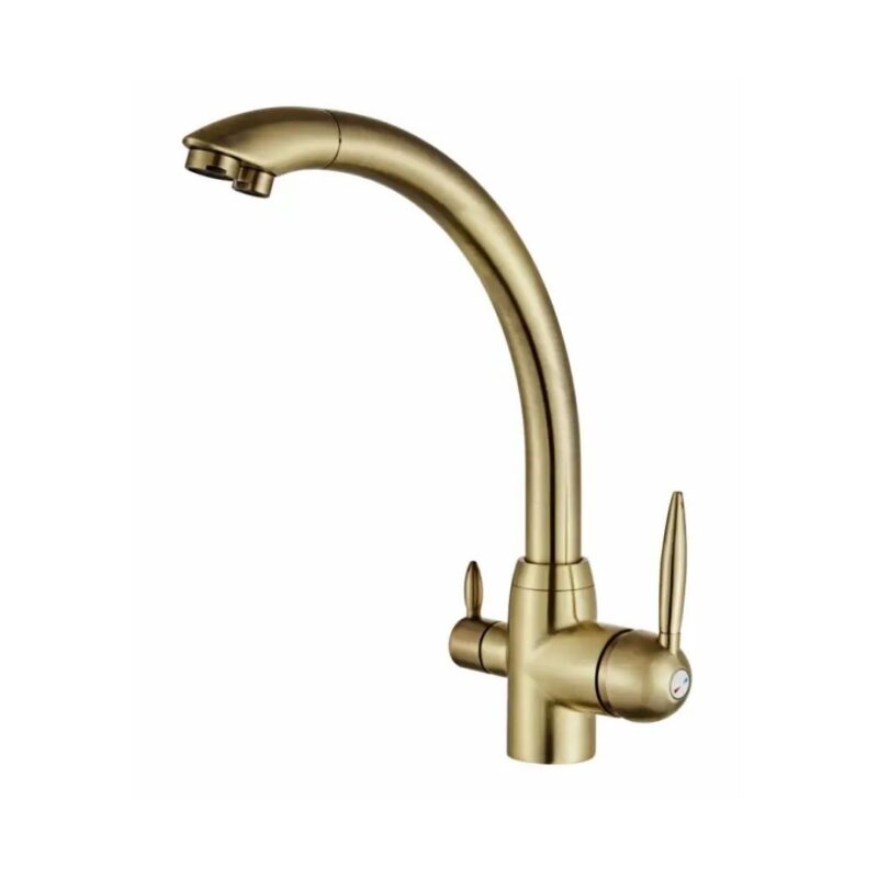 rubinetto zoryn per depuratore acqua 3 vie sostitutivo ottone spazzolato 10003024 br