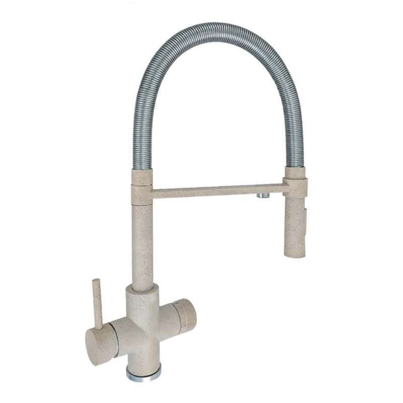 Rubinetto Vortix per depuratore acqua 5 Vie sostitutivo a molla Granito avena - fragranite